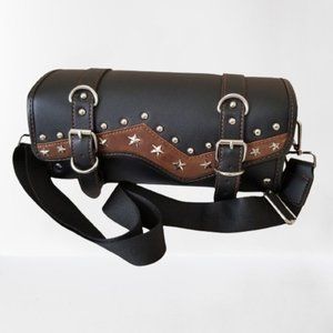 NEW! Top-Notch Faux Leather Motorcycle/Shoulder Bag w/Weather Shield